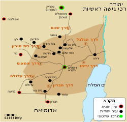 צירי תנועה ליהודה, שטחים בשליטה יהודית בתקופת יהודה המכבי
