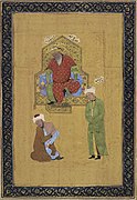 Maginary portrait of Sultan Firuz Khalji, Khwaja Hasan, and a dervish..jpg