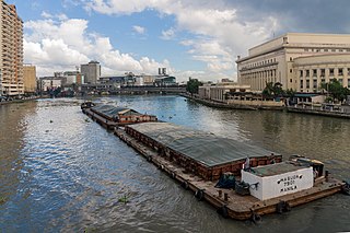 Pasig River Estuary in Metro Manila, Philippines