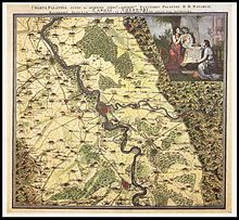 Map of Rhine Plain between Speyer and Worms around 1775 Mannheim und Umgebung Charta Palatina von C Mayer um 1775.jpg