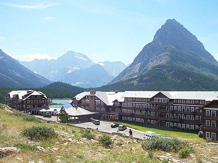 Many Glacier Hotel on Swiftcurrent Lake