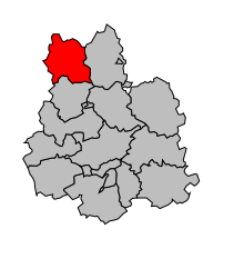 Situation du canton de Stenay dans l'arrondissement de Verdun avant 2015.
