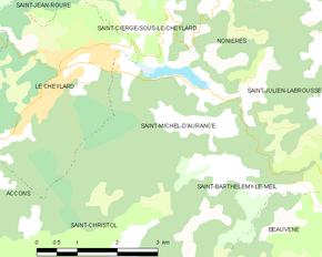 Poziția localității Saint-Michel-d'Aurance