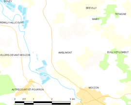 Mapa obce Amblimont