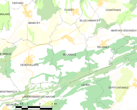 Mapa obce Bolandoz