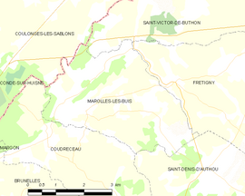 Mapa obce Marolles-les-Buis