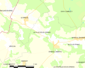 Poziția localității La Ville-sous-Orbais
