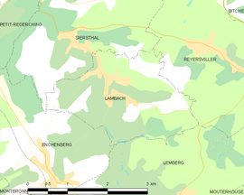 Mapa obce Lambach