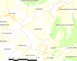 Mapa obce Audrehem