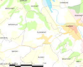 Mapa obce Florémont
