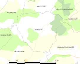 Mapa obce Rancourt