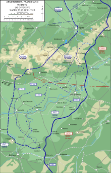 Battle of the Lys (1918) Map of German Lys offensive 1918.svg