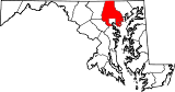 Map of Maryland highlighting Baltimore County.svg