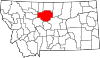 Map of Montana highlighting Chouteau County.svg