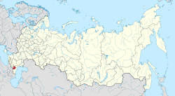 チェチェン・ロシア連共和国の位置