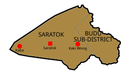 Location of Saratok