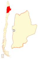 Регіон II Регіон Антофагаста на мапі Чилі та мапа регіону