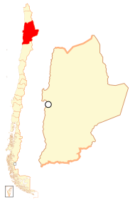 Pozicija regije na karti Čilea