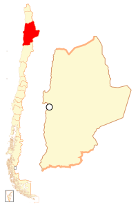 Localización da Rexión de Antofagasta