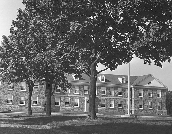 A view of McLean Hall shortly after its construction in 1965
