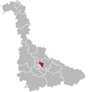 Kanton na mapě departementu Meurthe-et-Moselle