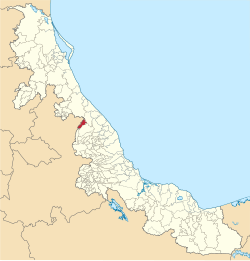 Vị trí của đô thị trong bang Veracruz