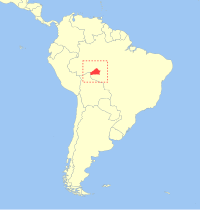 Geographic range in South America