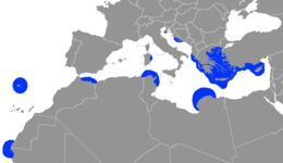 A mediterrán barátfóka elterjedése