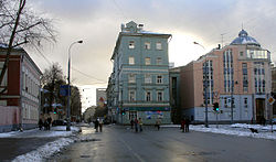 Durov straat, kruising met Shchepkina straat.