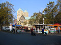 Wochenmarkt auf dem Domplatz im westfälischen Münster