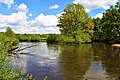 Zusammenfluss von ehemaligem und neuen Flussverlauf der Hunte kurz oberhalb der Dehlandbrücke zwischen Huntlosen und Sandhatten