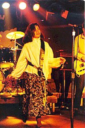 Merchant in 1984. Merchant became known for her swirling style of dancing and her simple dress while performing with 10,000 Maniacs. Natalie merchant1.jpg