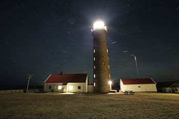 English: Lista Lighthouse in Farsund, south coast of Norway Photograph: Edmund Schilvold