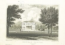 19th century engraving of Gowran Castle
