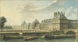 Nicolas Jean-Baptiste Raguenet - Le Palais des Tuileries, vu du quai d'Orsay - P279 - Musée Carnavalet.jpg
