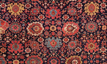 Northwest Persia, 18th century carpet with Harshang or crab design