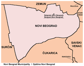 Újbelgrád városi község térképe