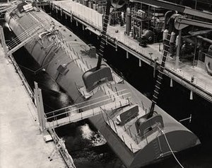 The S5G reactor plant floats in a tank of water to simulate the engine room of a submarine Nuclear navy celebrates end of era in idaho0.jpg