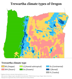 Oregon Elevation Chart