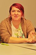 Romanian film producer and documentarist Oana Giurgiu...