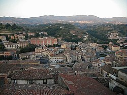Cosenza belvárosának látképe