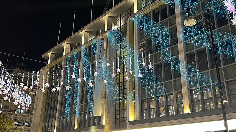 File:Oxford Street John Lewis Christmas decorations in November 2022.jpg