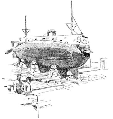 PSM V58 D172 The holland submarine in dry dock.png