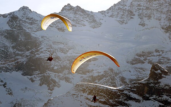 Tandem paragliding