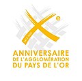Logo de la communauté d'agglomération du Pays de l'Or à l'occasion des 10 ans de sa création durant l'année 2022.