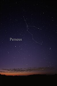 Night sky photograph of the constellation Perseus