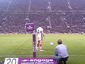 Jamie Lyon preparing to kick at goal for St Helens in the 2006 Super League Grand Final Photo-0275.jpg