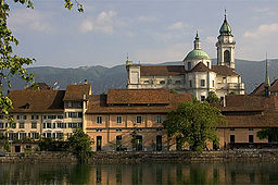 Sankt Ursuskatedralen i Solothurn en dag i juni 2005