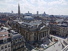 View of the building from above during renovation Pictures taken from former Actiris Building on Anspach, Brussels 15.jpg