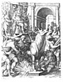 Image 51Perillos being forced into the brazen bull that he built for Phalaris (from List of mythological objects)